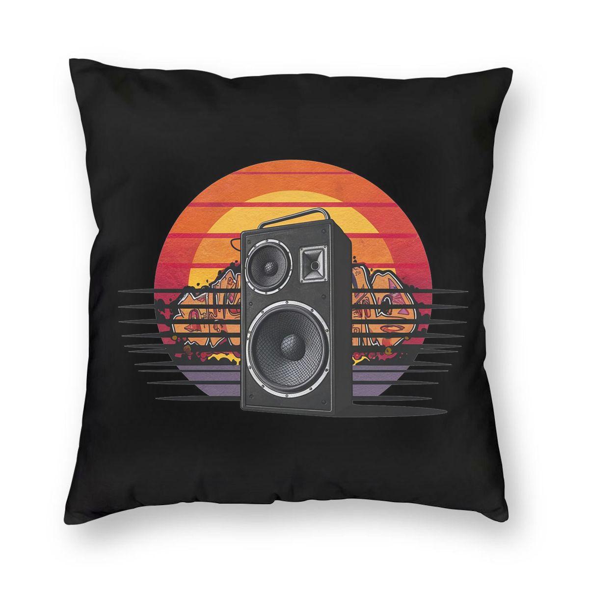 

Vintage Speaker New Tricks Square Pillowcase Pillow Cover Cushion Throw Pillow for Home Sofa Living Room 12x12Inch