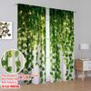 2 Stück, 2D-Flachdruckdruck Vorhänge Hängendes Laub 100% Polyester (ohne Stange) Festlicher Gebrauch für Schlafzimmer, Wohnzimmer, Arbeitszimmer