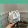 Water Bucket Bag For Women Summer Fashion Shoulder Crossbody Embroidery Trendy Tote