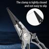 Aluminum Alloy Fishing Pliers Hook Remover Fishing Line Cutters with Sheath and Lanyard