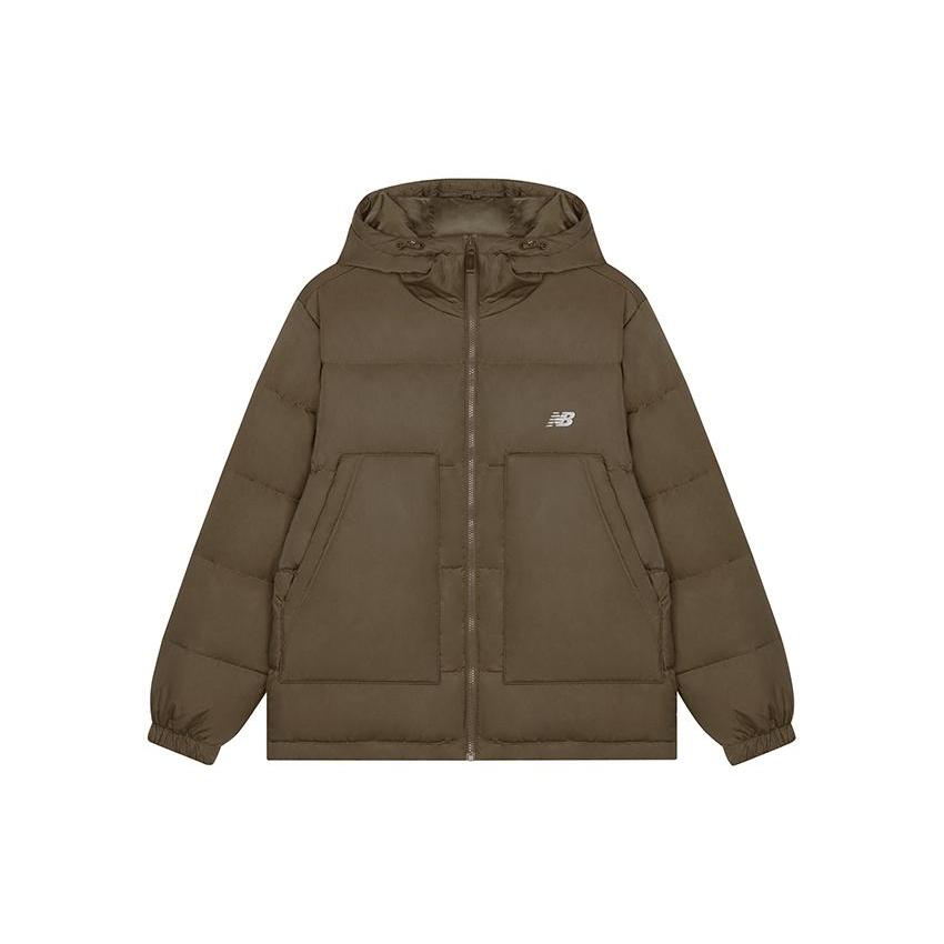 New Balance Down Jackets Men's Brown Hooded Moderate Other AMJ33328-DHE
