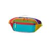 Sac banane Bandoulière Color Block Dopamine: Nylon Imperméable Unisexe pour le Voyage et les Sports de Plein Air
