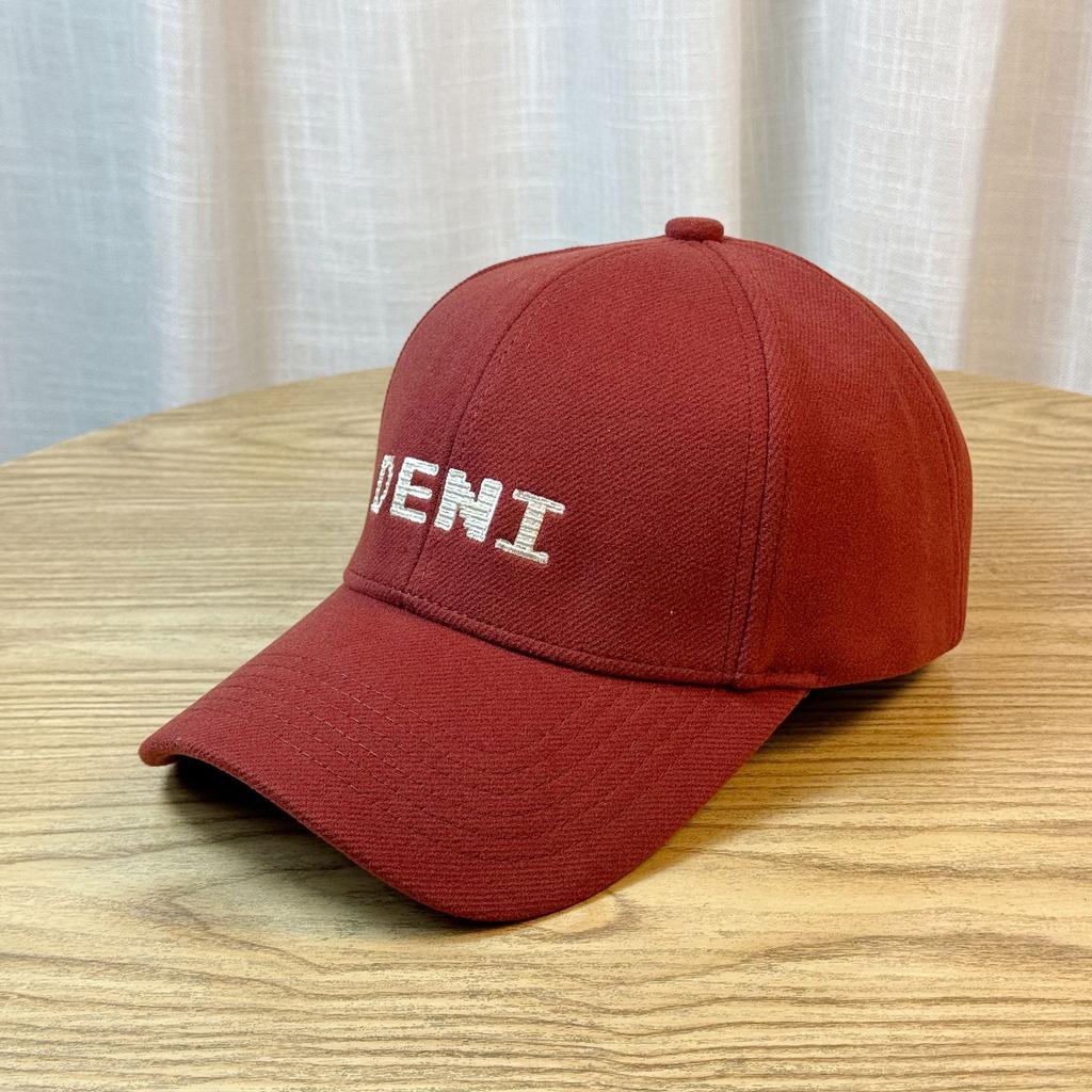 New Autumn and Winter Hard Top Woolen Letter Embroidered Peaked Cap for Women Casual Versatile Face Showing Small Simple Baseball Cap for Men