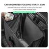 Car Logo Hanging Trash Can Foldable Storage Bin Auto Storage Accessories For Mitsubishi Outlander Lancer L200 ASX Pajero Grandis WM1
