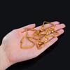 5pcs Stainless Steel D Oval Heart Shape Locking Carabiner Screw Clip Link Hook For DIY Keychain Holder Necklace Jewelry Making