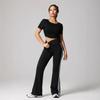 High Waisted Wide Leg Pants Women Slim Fit Flared Trousers Casual Daily Wear
