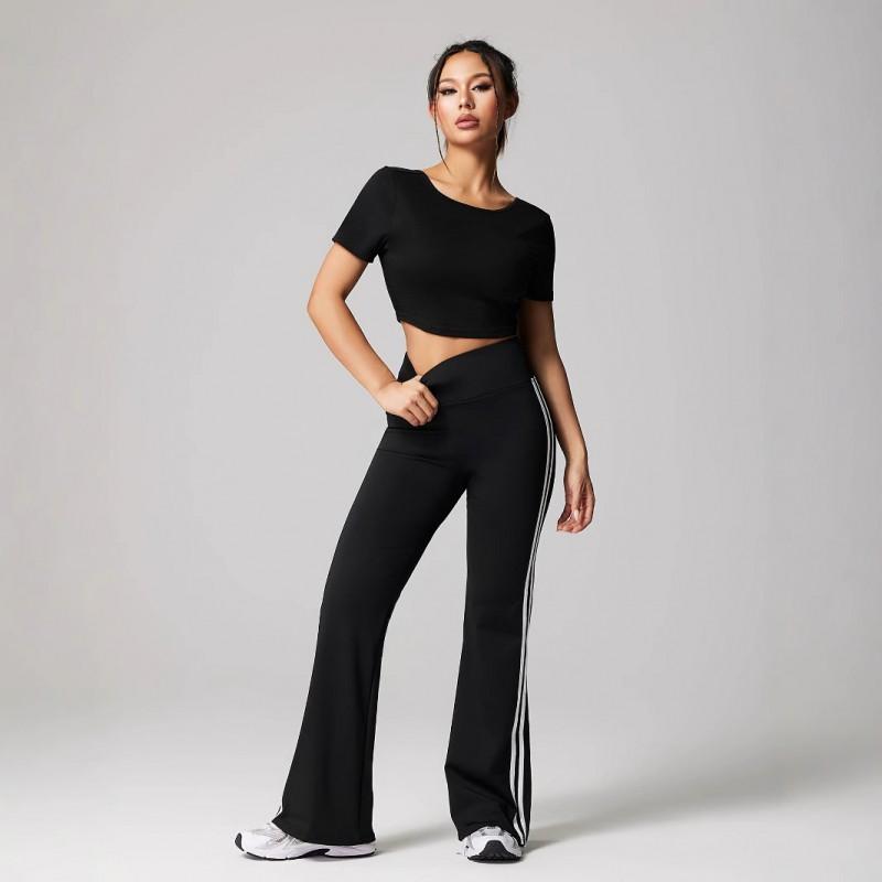 High Waisted Wide Leg Pants Women Slim Fit Flared Trousers Casual Daily Wear