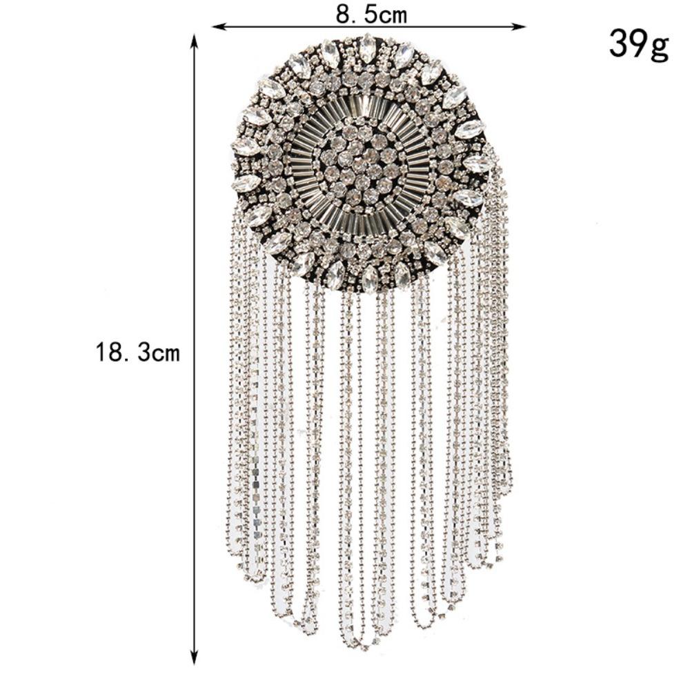 1PC Tassel Chain Shoulder Board Badges Fabrics Fringed Epaulet Decoration For Jacket/ Coat