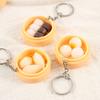 Keychain Pendant Food Steamer Design Lifelike Hanging Ornament Keys Backpack Car Decoration Daily Use Accessory