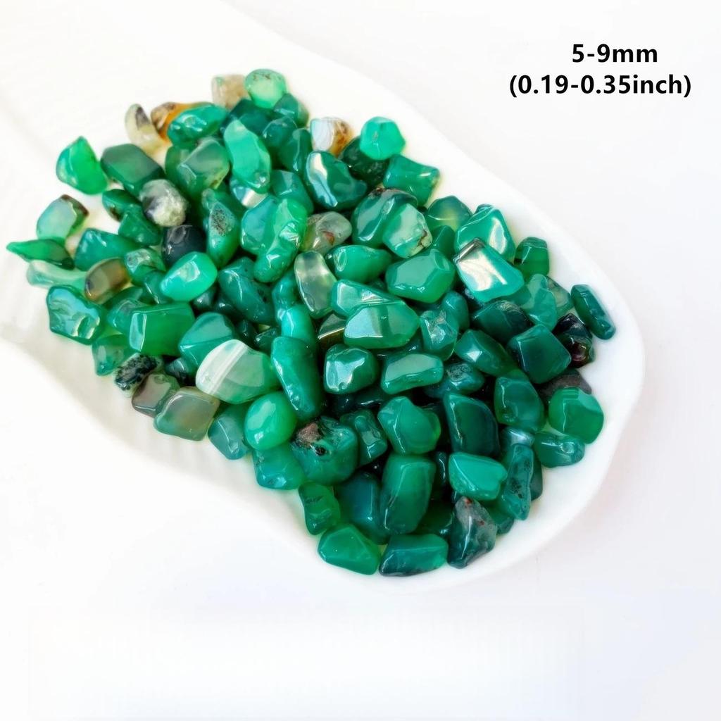 Natural Green Agate Crystal Slice for Jewelry Making, Wish Bottles, Garden Decor, Potted Plants, Aquarium, and Home Decoration.
