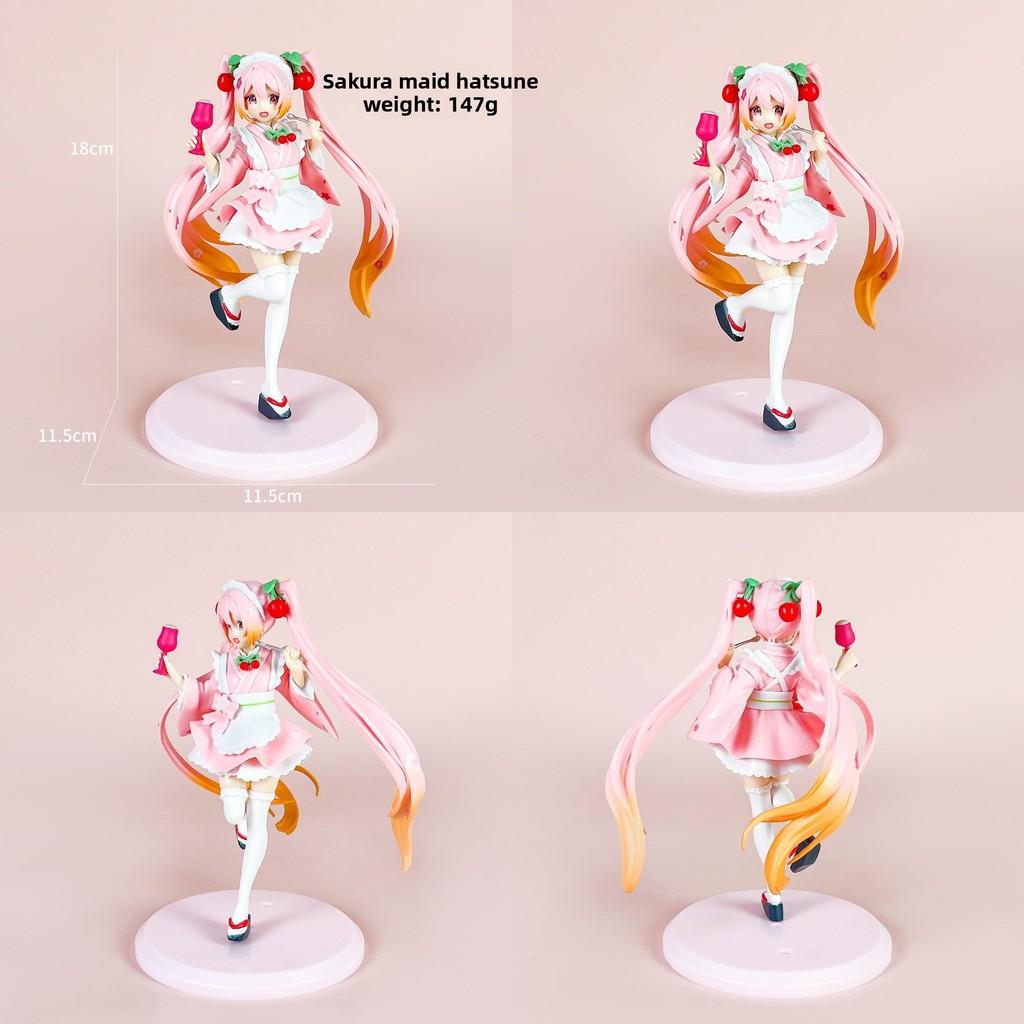 Hatsune Pvc Miku Model Ornament With Maid Costume Design For Anime Fans Gift