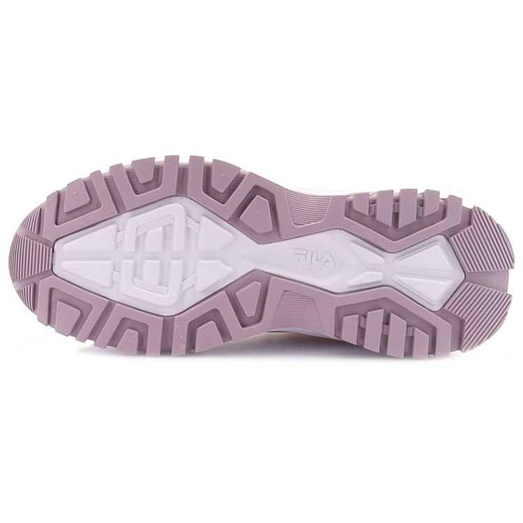 FILA Fashion Sneakers Transpose Synthetic Leather Cowhide Suede Sports Comfort Low-Top Dad Shoes Women Sneakers Beige Purple F12W144147FPS