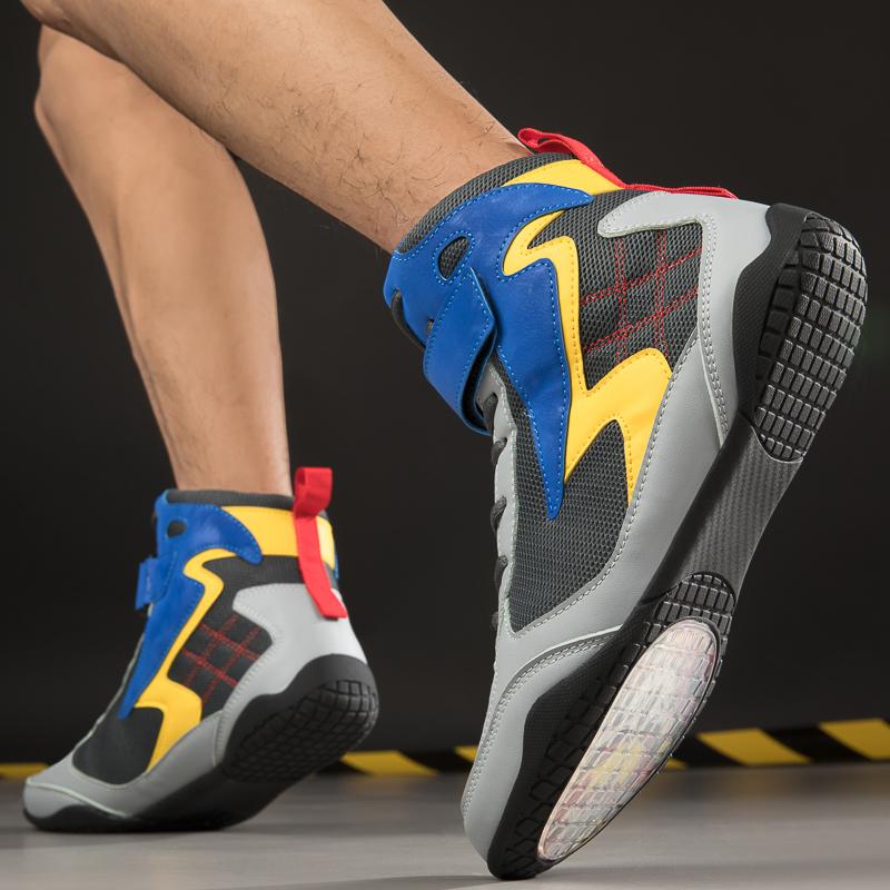 36-46 botas de boxe unissex malha de alta qualidade respirável tamanho grande botas de boxe leves sapatos de treinamento de luta botas de motocicleta masculinas