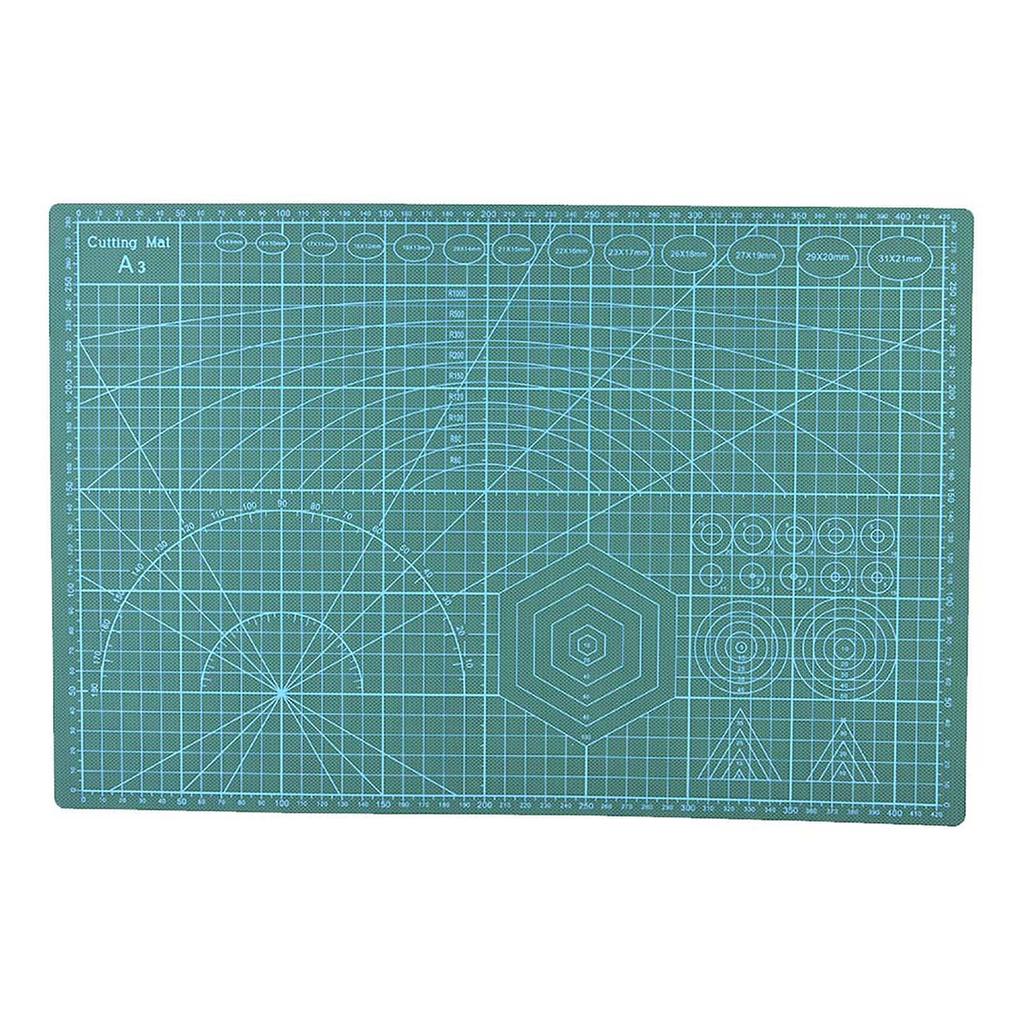 Grid Lines PVC Cutting Mat Self Healing Paper Leather Fabric Cutting Board(Blue)