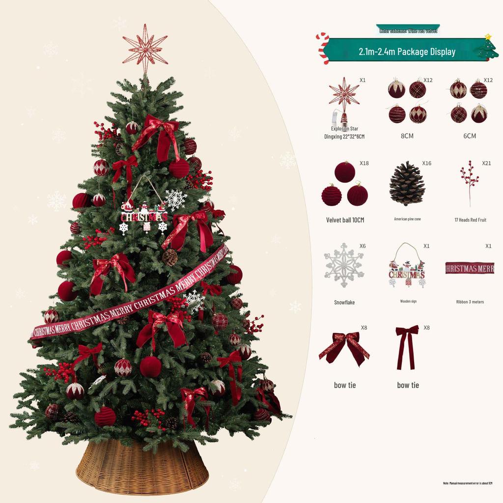 PVC Dense Christmas Tree - 1.5/1.8/2.1 Meters, Ideal for Hotel & Home Decor