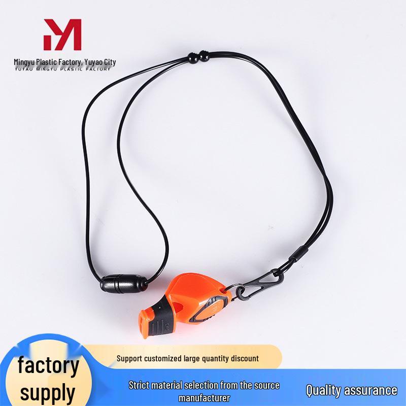 Adjustable Anti-Lost Black Whistle Sports Referee Lanyard