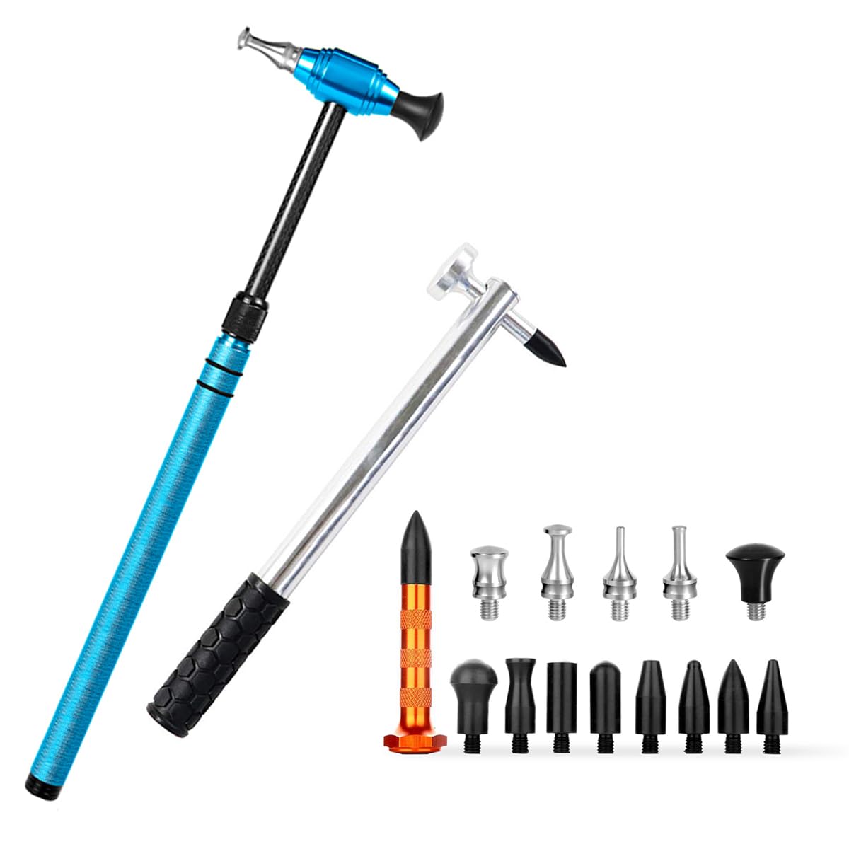 WHDZ Dent Repair Sheet Metal Hammer, Dent Repair, Rubber Mallet, Car Dent Repair, Adjustable Repair Kit, Replaceable Heads, Multi-Functional, Easy Rep