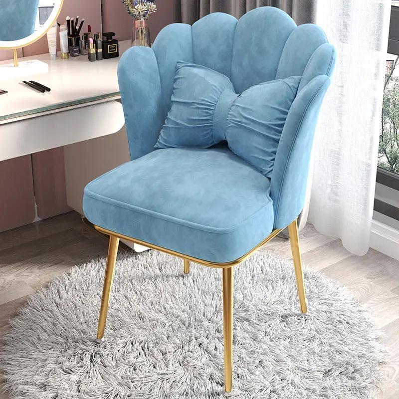 Bedroom Makeup Chair - Swivel Backrest, Computer & Office Use, Home & Dormitory Seating, Liftable Petal Design