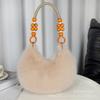 Fashion plush bag autumn and winter portable long hair bag cute bag messenger bag single shoulder hair bag niche