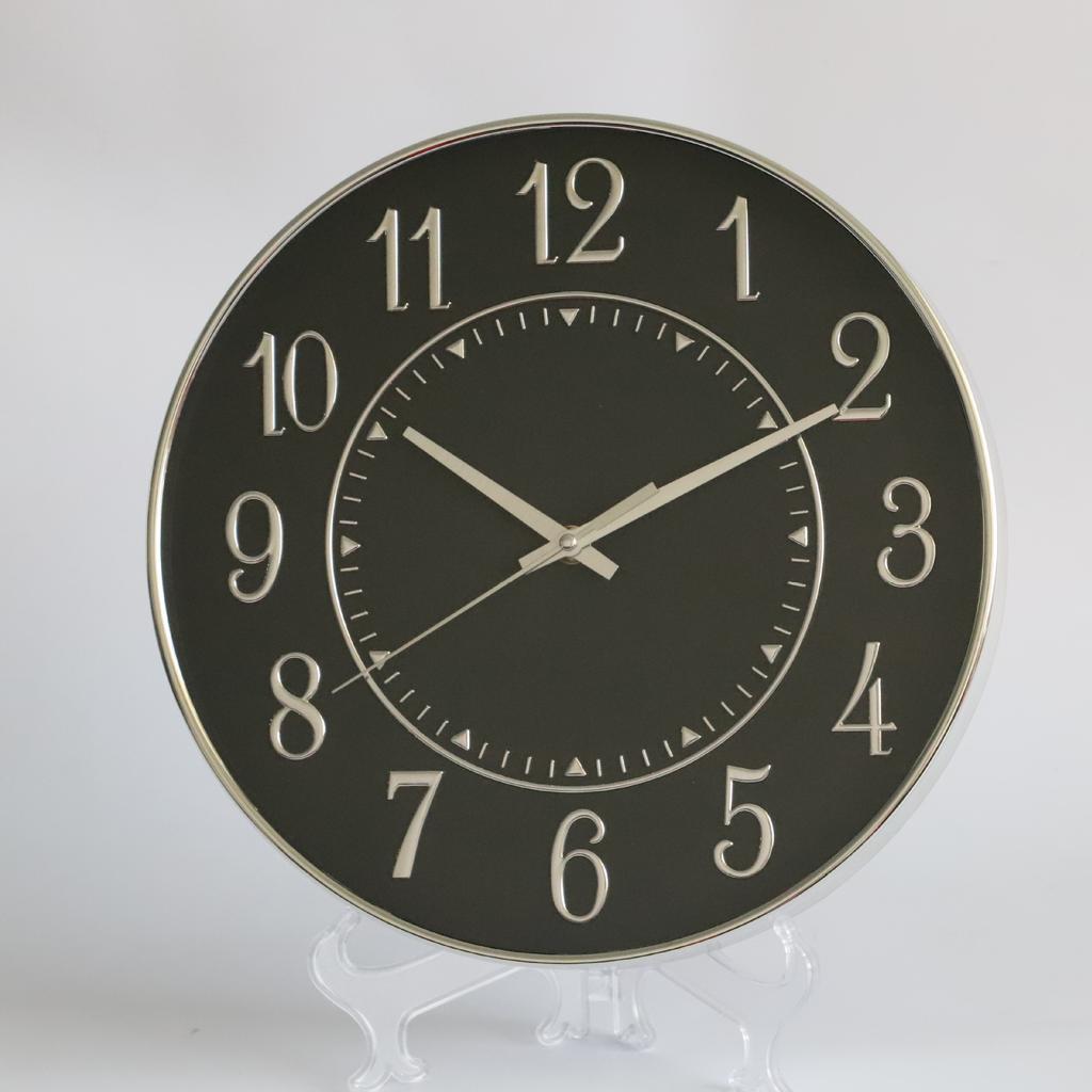 12 Zoll 30CM Leise Wanduhr, Kreativ und Modisch, Dreidimensionale Digitale Minimalistische Uhr für Zuhause Wohnzimmer