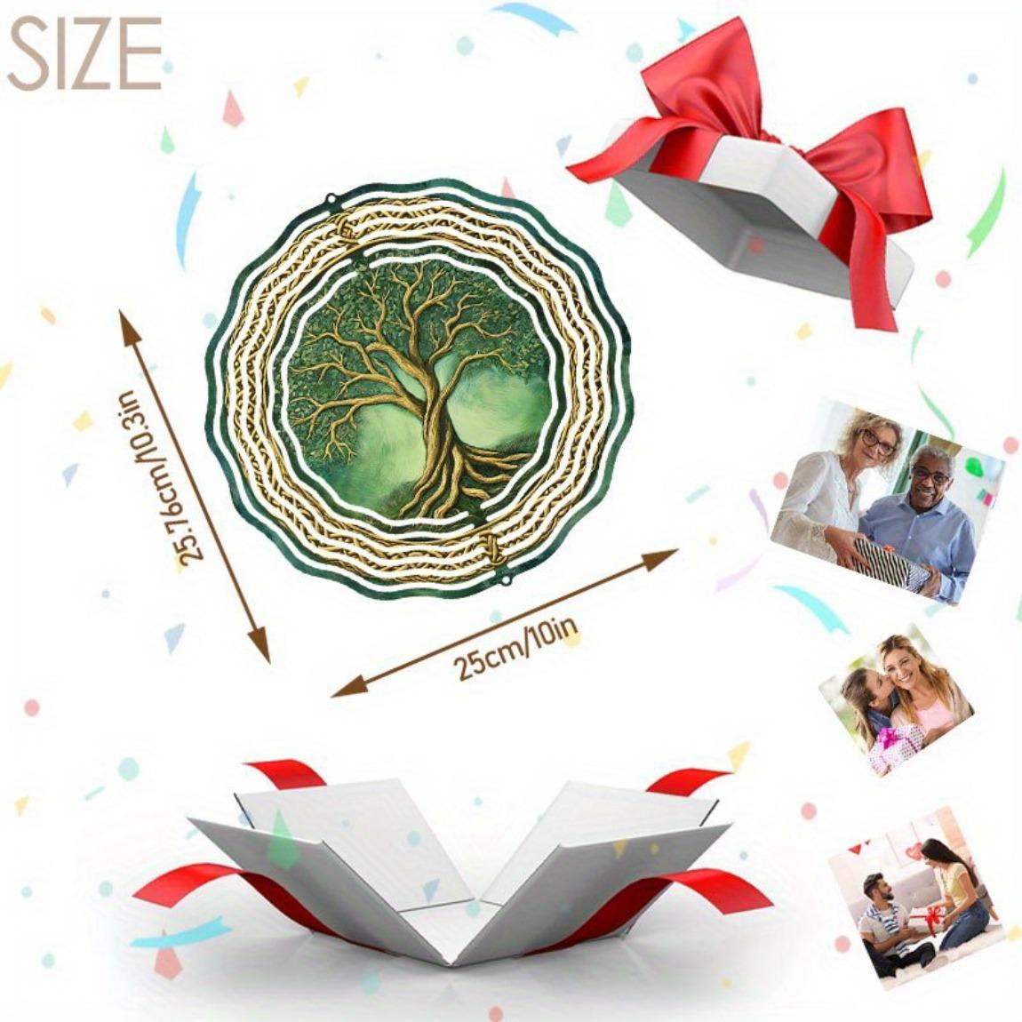 

Кельтское Дерево Жизни Музыка ветра - Металлический декор для сада ручной работы со сложным узловым узором, Подвесное украшение для патио 01A