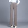 High-Waisted Loose Casual Women's Pants: Straight Leg, Elastic Waist, Wide Leg, Spring Style for Middle-Aged and Elderly