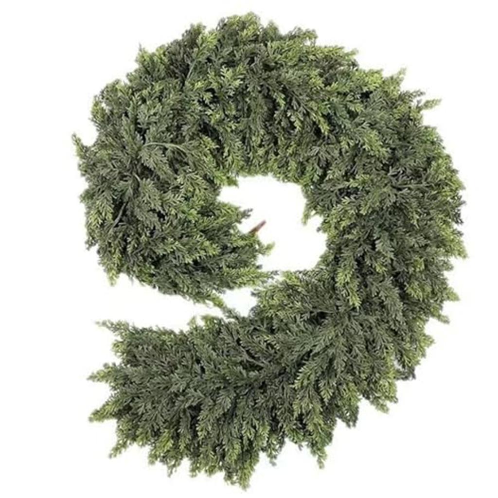 Christmas Decorations Cedar Garland 6FT Real Green Garland For Christmas Party Table Mantle Wall Indoor Outdoor