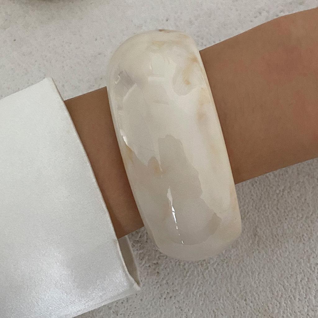 Salircon Vintage Nepravidelné Pryskyřičné Manžetové Přívěsky Náramek Manžeta pro Ženy Módní Hip Hop Kovový Široký Geometrický Párty Manžeta Šperk