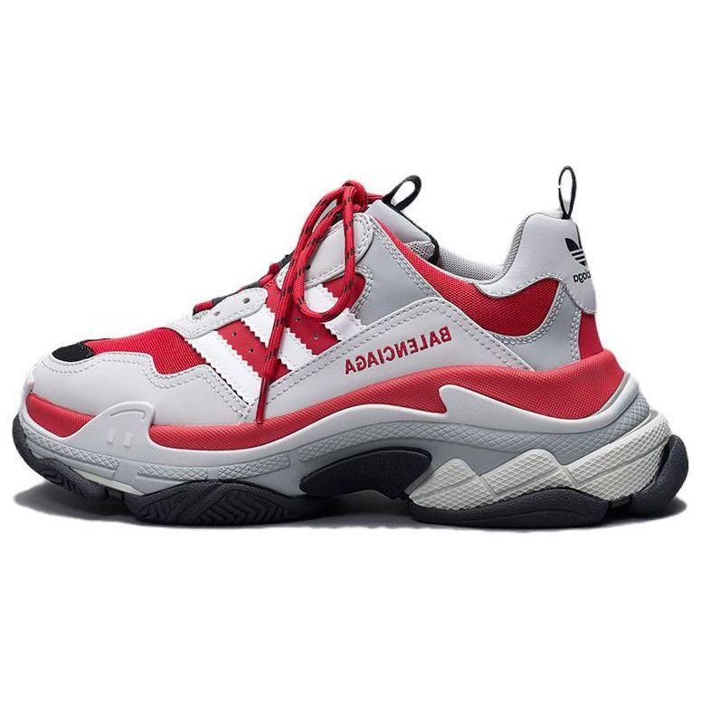 Balenciaga X Adidas Originals Comfortable Versatile Shock Absorbing Durable Low Top Casual Running Shoes Women sneaker Red ID4872