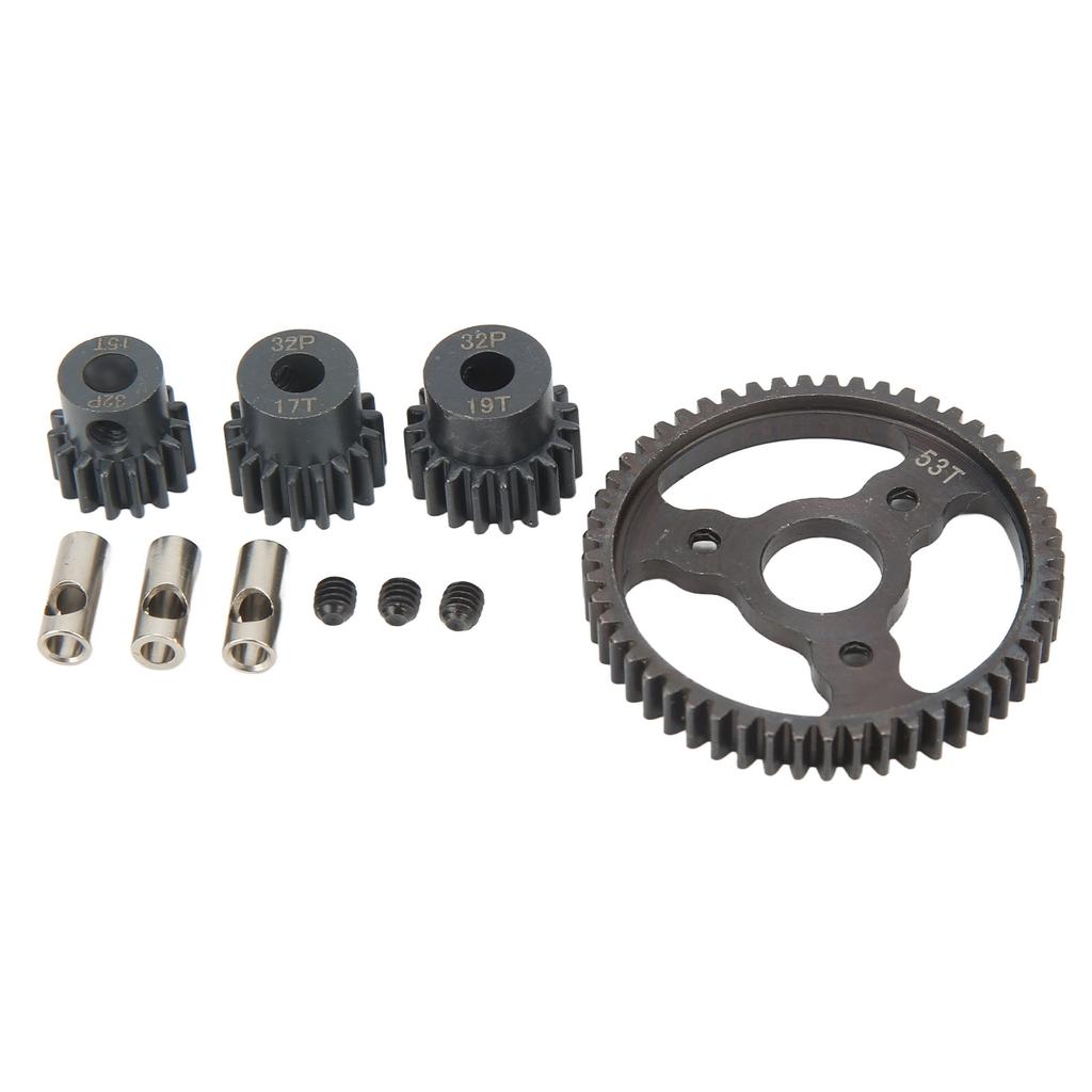Steel Pinion Gear Set 53T 15T 17T 19T Spur Gear RC Car Parts for Traxxas Slash 4x4 E‑Revo T‑Maxx