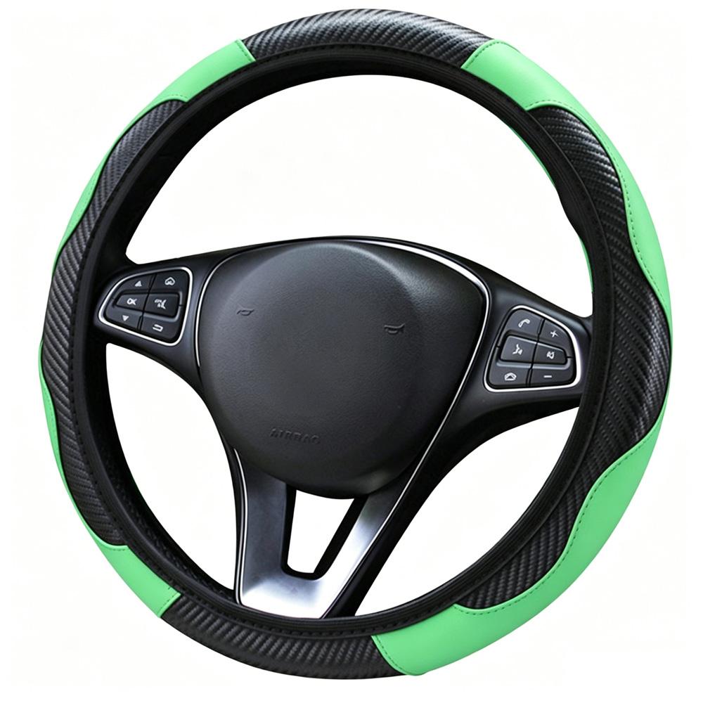 Car Steering Wheel Cover Anti Slip PU Leather Steering Covers Suitable 37-38cm ACarbon Fiber Car Decoratio Car Accessories