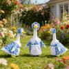 Lovely Spring Geese Dress 23inch Geese Statue Outfit For Porch Decoration Cartoon Easter Celebration Accessory