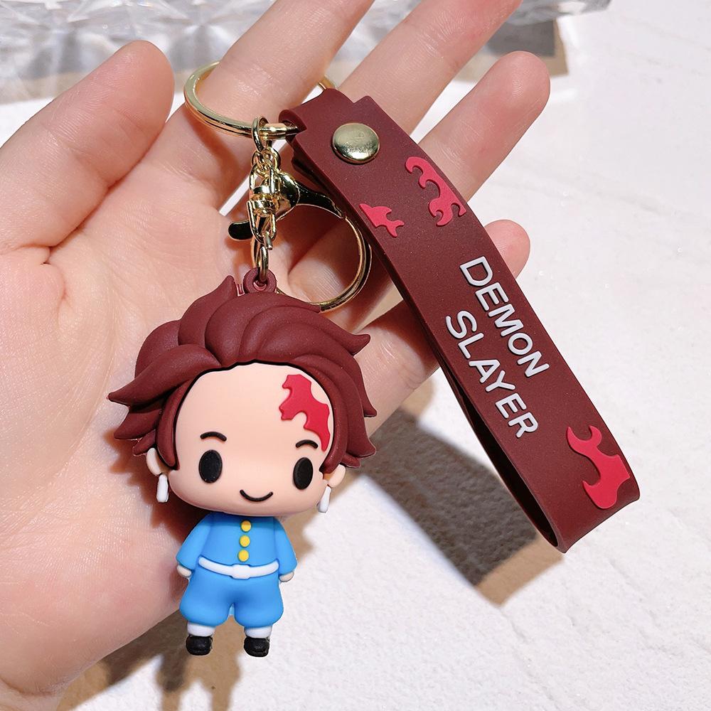 

New Anime Kimetsu No Yaiba Blade of Ghost Keychain Cute Characters Bag Pendant Car Key Chain Ring Fans Gift Anime Jewelry