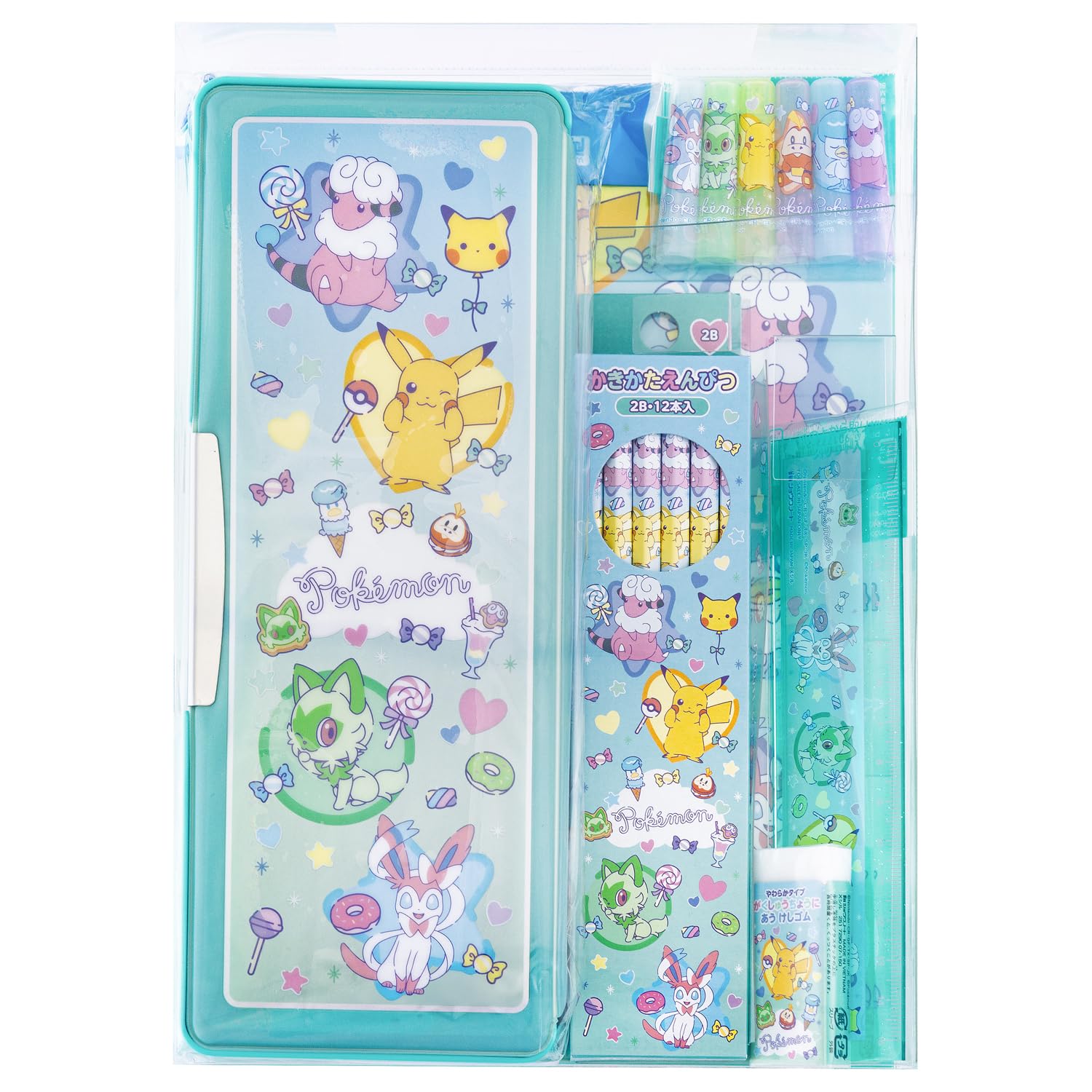 

Showa Note Pokemon Stationery Gift Set Set, 7-Piece (950729M11)