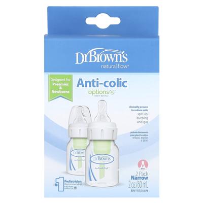 Natural Flow, Anti-colic Container, Factor/0 Month, 2 Packs, 60 Ml (2 Oz) Each