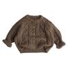 Children's Sweater Cardigan Winter Boy Baby Lazy Style Knitted Sweater, Thick Coat Knitted Sweater