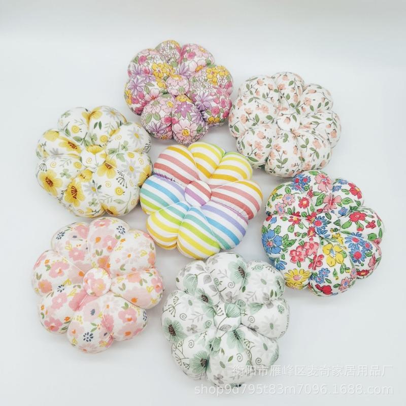 Pumpkin Pin Cushion Fabric Pincushion Tool DIY Sewing Needle Storage Convenient Printed Wrist Needle Sewing Accessories