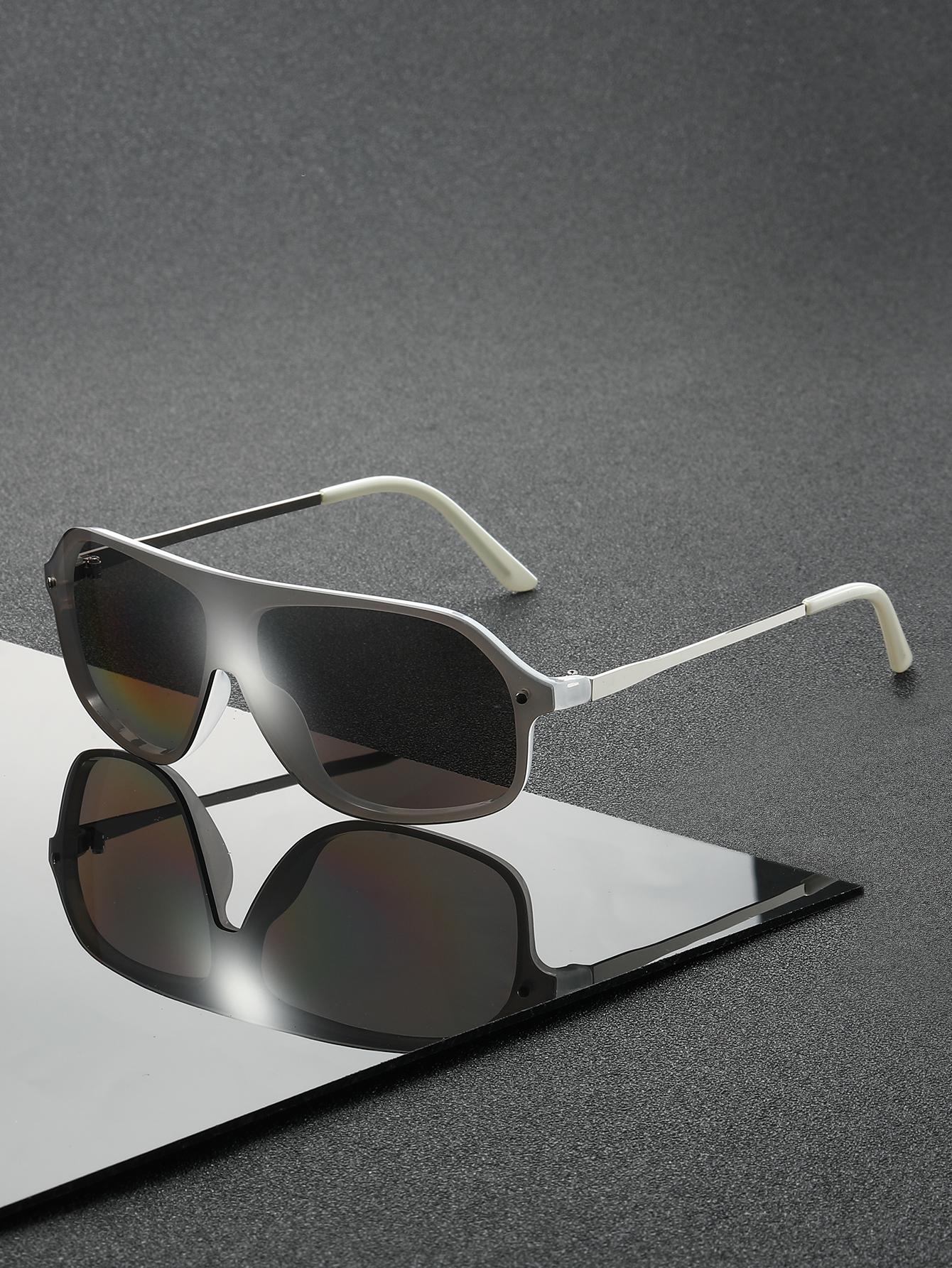 

1Pc High-End Integrated Large-Frame Sunglasses with Lightweight and Comfortable Metal Temples