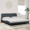 VidaXL Lit avec Matelas, Lit Rembourré avec Coussin de Tête de Lit, Lit Double, Lit Adulte de Chambre à Coucher Intérieur, 3208671
