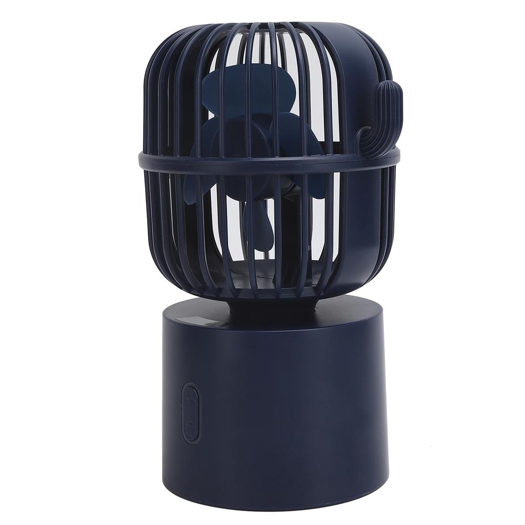 Cactus Handheld Fan Mini Oscillating USB Left Right Auto Rotation Quiet Operation for Desktop