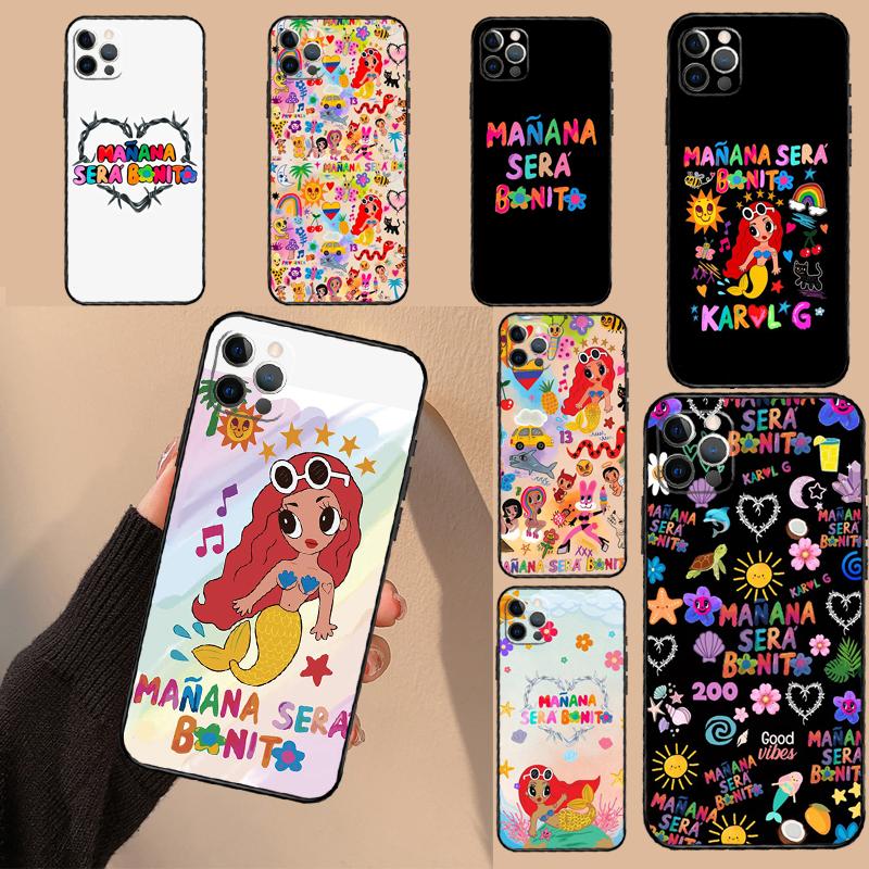 Karolg Manana Sera Bonito Phone Case For iPhone 17 Air 16 15 13 11 12 14 Pro Max Mini 15 16 Plus 16e Protective Cover