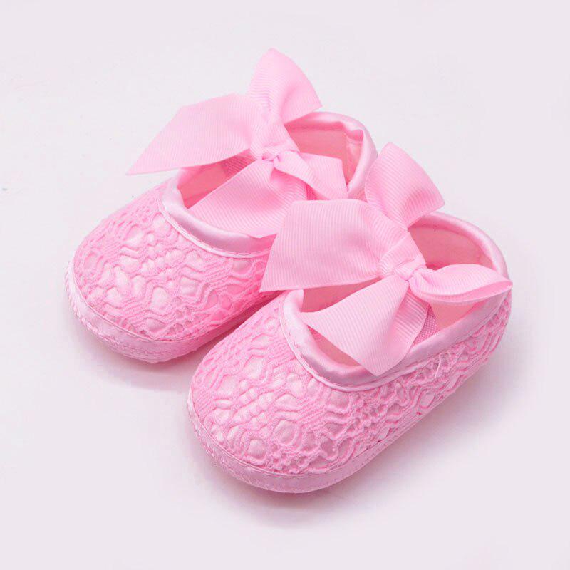 Summer Hollow Newborn Baby Shoes Cute Bows Infant Girl Shoes First Walkers Non-Slip Booties Shoes