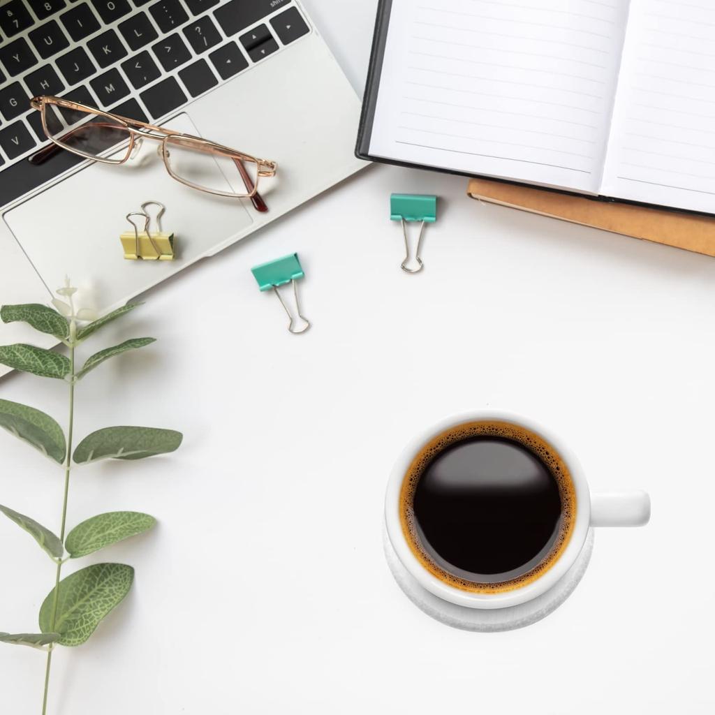 Kieselgur Untersetzer, 2er Set, Saugfähig, Schnelltrocknend, Rund, Abtropfschale für die Küche (Weiß)