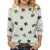 LXF-YT52 Saint Patrick's Day Fair Isle Pullover Sweater - Long Sleeve, Spring and Autumn Fashion.