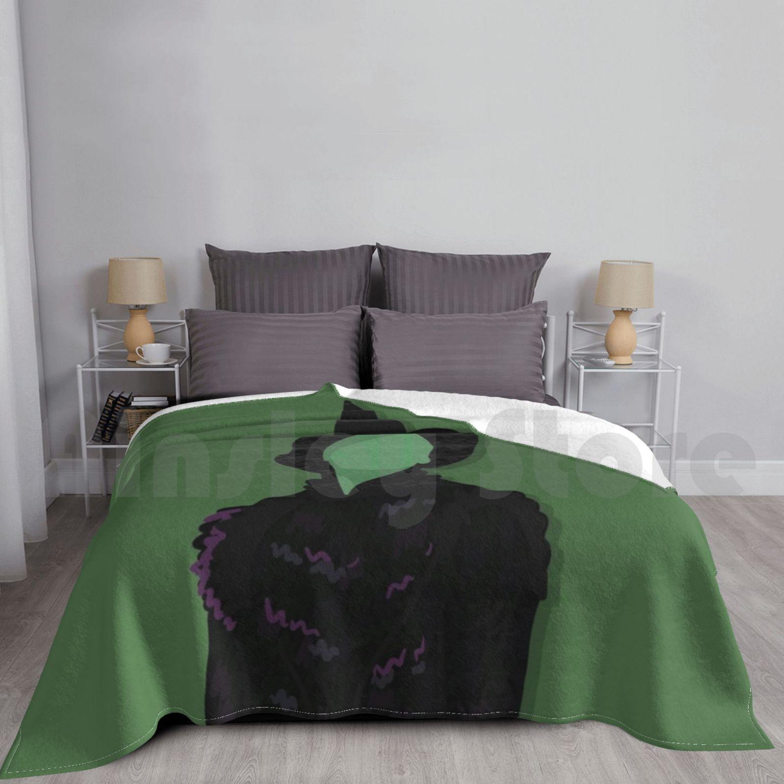 Elphaba Blanket Fashion Custom Wicked Broadway Musical Musicals Theater Theatre Elphaba Glinda Witch Wicked Witch Size: 75*100cm, Weight: 230 GSM