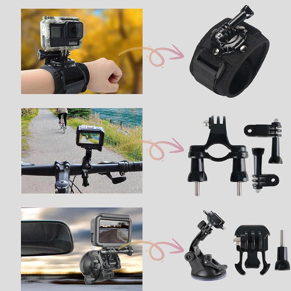 GoPro Chest Strap Mount for Sports Cameras, Compatible with DJI, Xiaoyi, Hero10/9.