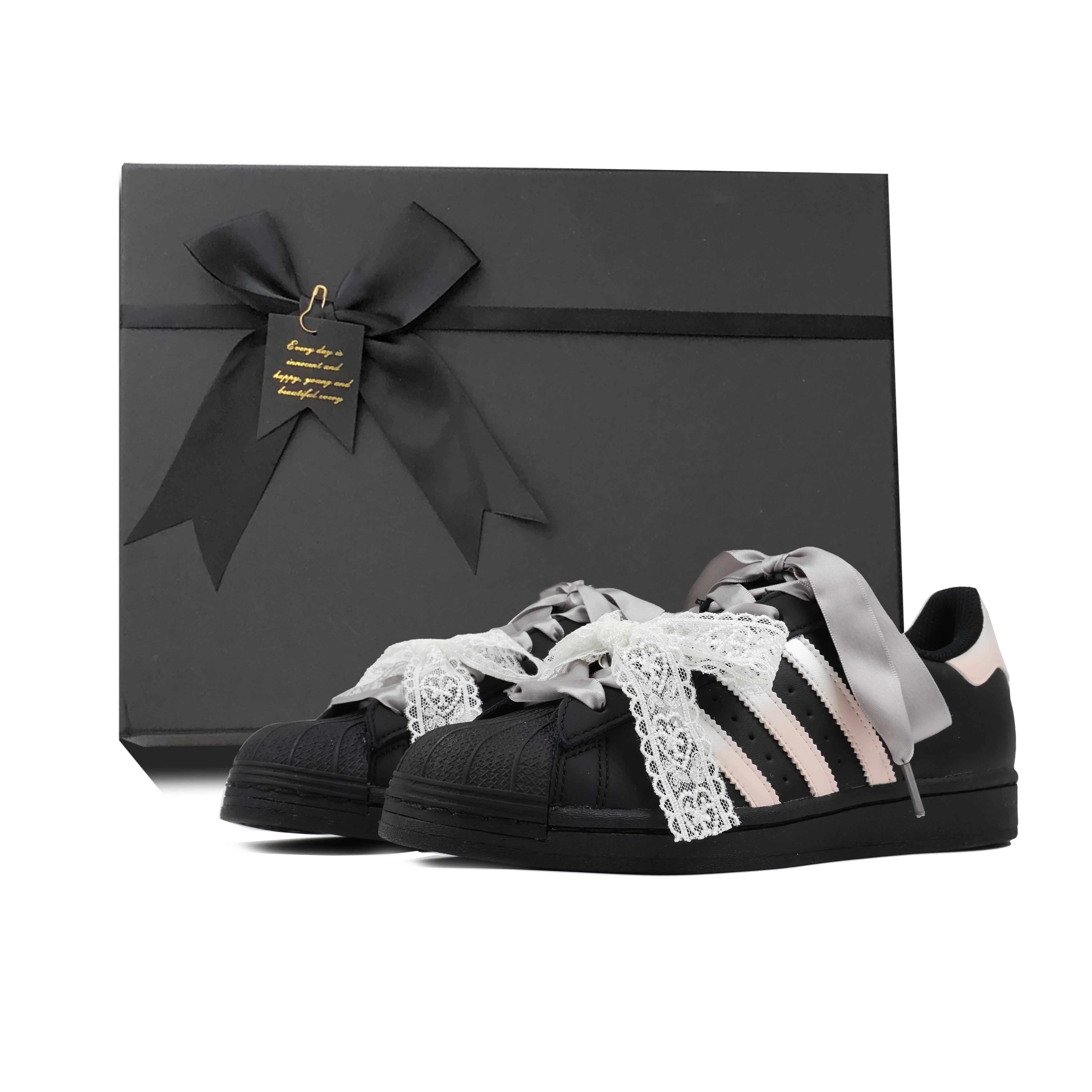 

Adidas Originals SUPERSTAR Shell Head 2.0 Ballet Waltz Lightweight Low top Skateboard Shoes Unisex Black Silver EG4959(Team384-BOX) 35⅔