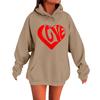 Women's Loose Comfortable Casual Fashionable Love Printed Long Sleeved Sweatshirt