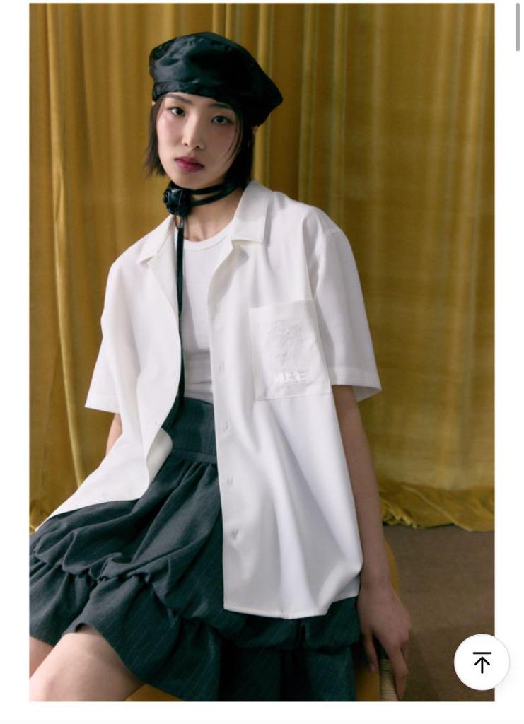 [USED] Jimin MUSE Open Collar Shirt BTS Shirt No Trading Card