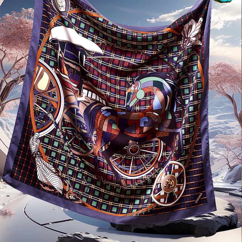 Fuanna Elegant Silk Scarf Quilt